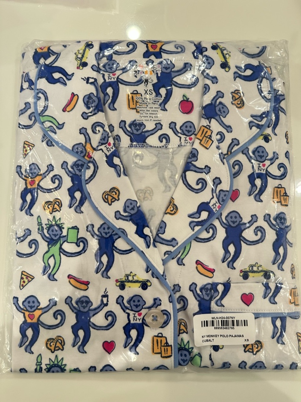 Roller Rabbit NY Monkey Polo Pajama Set